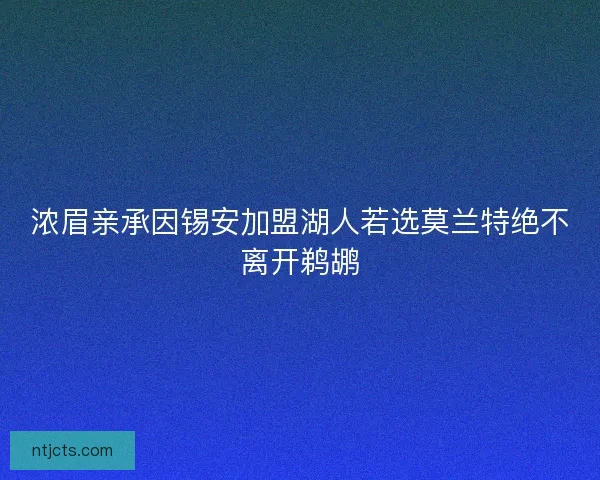 浓眉亲承因锡安加盟湖人若选莫兰特绝不离开鹈鹕
